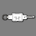 Key Clip W/ Key Ring & Capital Letter E Key Tag